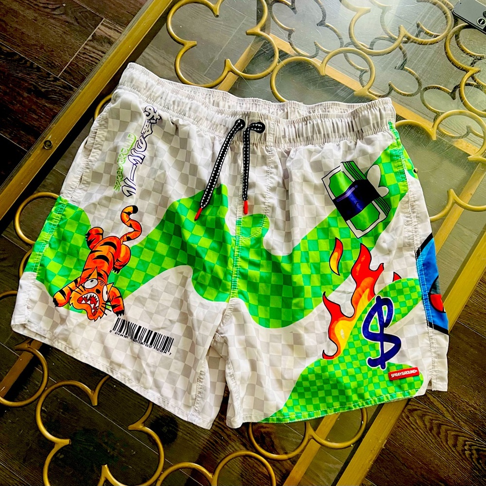 SPRAYGROUND SWIMSUIT WTF 2.0 SWIM WHITE